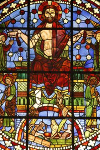 National Museum of French monuments. Ancient church of the Cordeliers, Chateauroux. Stained glass window of the Last Judgement, Paris, France by Unbekannt