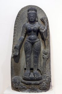 National Museum of India, Delhi. Tara. Pala, 8th century A.D., Bihar. Stone. India.