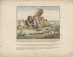 Naval battle between the Russian and Ottoman fleet in the Black Sea on June 28 and 29, 1788