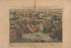 Naval Battle between the Russian and Ottoman Fleet in the Black Sea on June 28 and 29, 1788 by Unbekannt