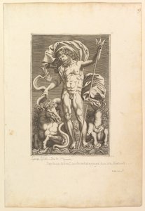 Neptune Between Two Sea Horses by Unbekannt