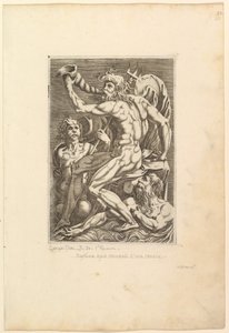 Neptune Seated Blowing a Conch Shell by Unbekannt