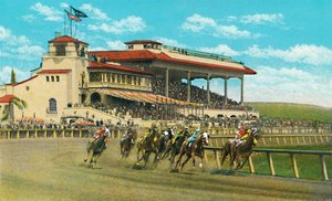 New Club House and Grand Stand, Agua Caliente Jockey Club by Unbekannt