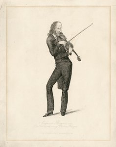 Niccolo Paganini - portrait by Unbekannt