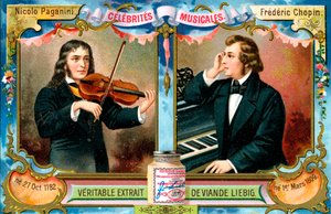 Nicolo Paganini and Frederic Chopin, c1900