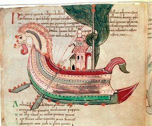 Norse Dragon-Prowed Ship