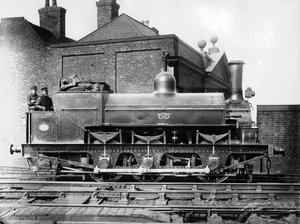 North Staffordshire 0-6-0 Steam Locomotive with Driver and Fireman on the Footplate by Unbekannt