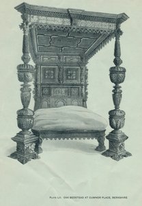 Oak Bedstead at Cumnor Place, Berkshire
