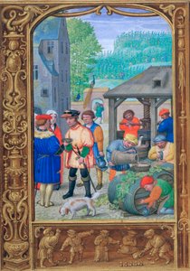 October, wine-making, early 16th century