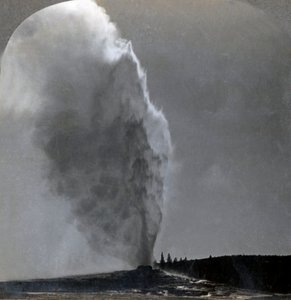Old Faithful, Queen of Geysers, Yellowstone National Park, 1904