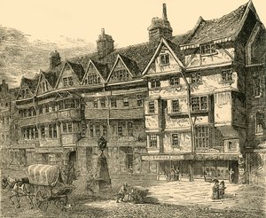 Old Houses in Holborn near Middle Row, c1872