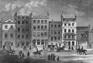 Old houses in Pall Mall, Westminster, London, c1830 1878