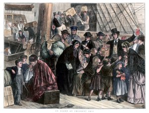On board the emigrant ship by Unbekannt