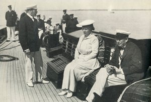 On the Britannia with King George and Sir Charles Cust