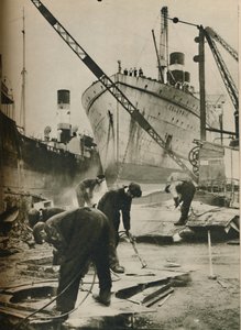 On the Firth of Forth. Shipbreaking at Boness West Lothian