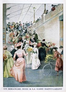 One Sunday evening at Saint Lazare Station, 1901 by Unbekannt