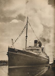 One of the Largest Ships Afloat, the Majestic Owned by the Cunard White Star Line