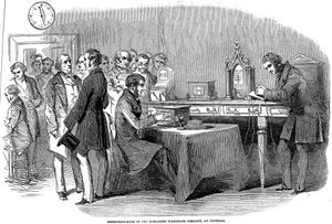 Opening of the London to Paris Telegraph Link