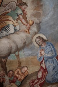 Our Lady of Assumption church, Jesus praying in Gethsemane, Cordon, France