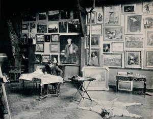 P. Roll in His Studio by Unbekannt