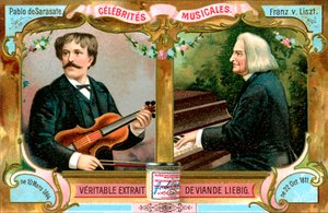 Pablo de Sarasate and Franz Liszt