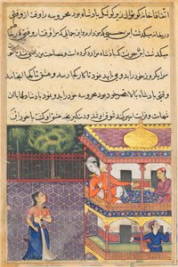 Page from Tales of a Parrot Tuti-nama: Thirty-sixth night: The king of Babylon..., c. 1560 by Unbekannt