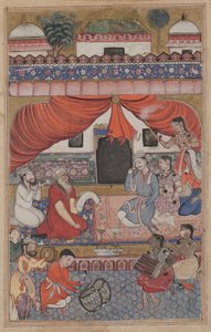 Page from Tales of a Parrot Tuti-nama: Thirty-third Night: Preparation for the Marriage by Unbekannt