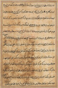 Page from Tales of a Parrot Tuti-nama: Text Page by Unbekannt