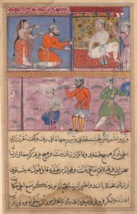 Page from Tales of a Parrot Tuti-nama: text page, c. 1560