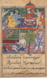 Page from Tales of a Parrot Tuti-nama: text page, c. 1560