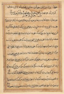 Page from Tales of a Parrot Tuti-nama: text page, c. 1560 by Unbekannt