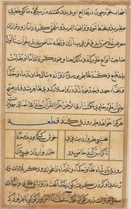 Page from Tales of a Parrot Tuti-nama: Text Page, c. 1560 by Unbekannt