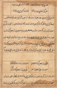 Page from Tales of a Parrot Tuti-nama: text page, c. 1560 by Unbekannt