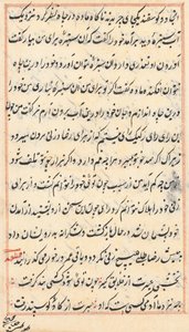 Page from Tales of a Parrot Tuti-nama: Text Page