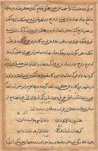 Page from Tales of a Parrot Tuti-nama: Text Page by Unbekannt