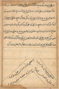 Page from Tales of a Parrot Tuti-nama: text page, c. 1560