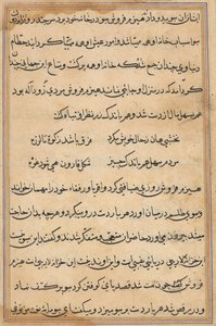 Page from Tales of a Parrot Tuti-nama: text page by Unbekannt