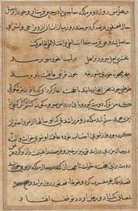 Page from Tales of a Parrot Tuti-nama: text page, c. 1560 by Unbekannt