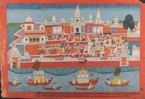 Page from a Dispersed Bhagavata Purana Manuscript Life of Krishna by Unbekannt