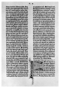 Page from a Gutenberg Bible, c. 1455 by Unbekannt