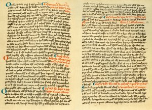 Pages from the cartulary of Osney Abbey, c1275 by Unbekannt