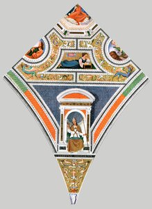 Painted decoration in the church of Santa Maria del Popolo, Rome, Italy