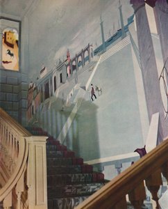 Painted fresco for a staircase by Unbekannt