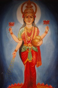 Painting Depicting Goddess Lakshmi, Haridwar by Unbekannt