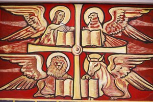 Painting in Lome Cathedral: Evangelists, Lome, Togo
