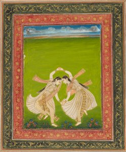 Pair of girls playing phugadi by Unbekannt