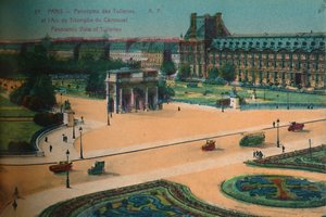 Panoramic view of the Tuileries and the Arc de Triomphe du Carrousel, Paris by Unbekannt