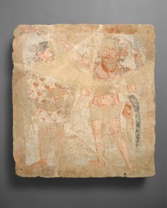 Panel with the god ShivaOesho and worshiper