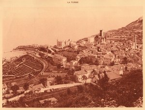 Panorama and View of La Turbie, Monaco, 1930 by Unbekannt