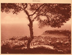 Panorama of Monte-Carlo taken from the Turbie Road, 1930